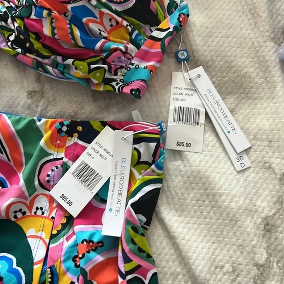 Bleu Rod Beattie Kore Shirred Underwire Bikini Swim Top and Skirted Bottom - Picture 15 of 15